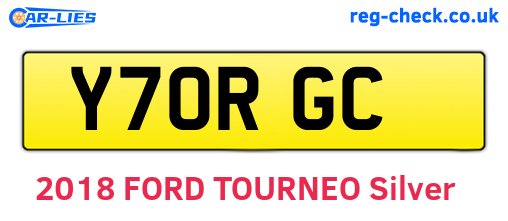 Y70RGC are the vehicle registration plates.