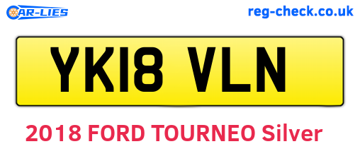 YK18VLN are the vehicle registration plates.