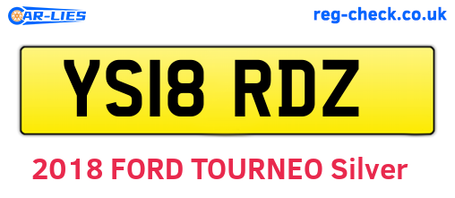 YS18RDZ are the vehicle registration plates.
