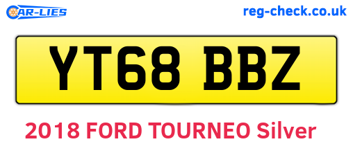 YT68BBZ are the vehicle registration plates.