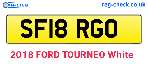 SF18RGO are the vehicle registration plates.
