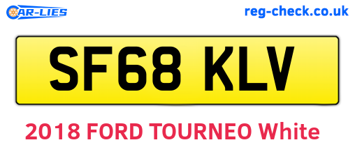 SF68KLV are the vehicle registration plates.
