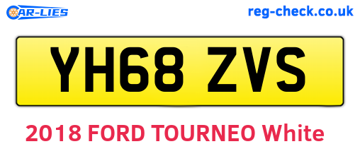 YH68ZVS are the vehicle registration plates.