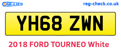 YH68ZWN are the vehicle registration plates.