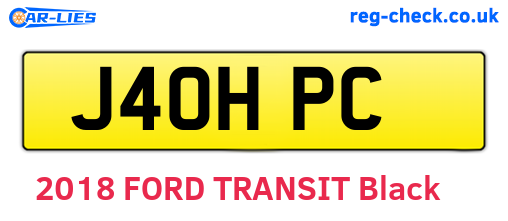 J40HPC are the vehicle registration plates.