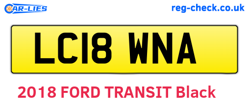 LC18WNA are the vehicle registration plates.