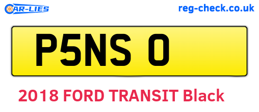 P5NSO are the vehicle registration plates.