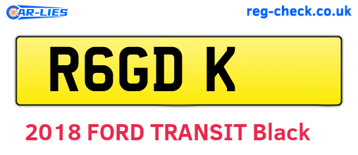 R6GDK are the vehicle registration plates.