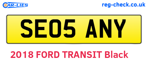 SE05ANY are the vehicle registration plates.