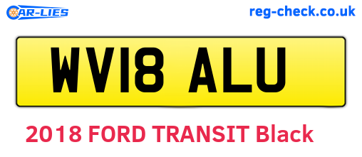 WV18ALU are the vehicle registration plates.