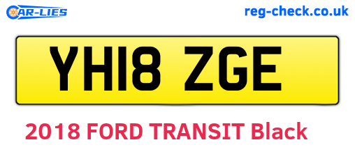 YH18ZGE are the vehicle registration plates.