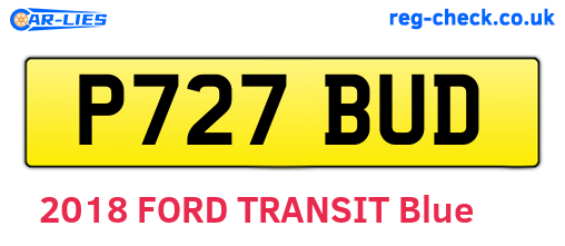 P727BUD are the vehicle registration plates.