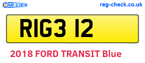 RIG312 are the vehicle registration plates.