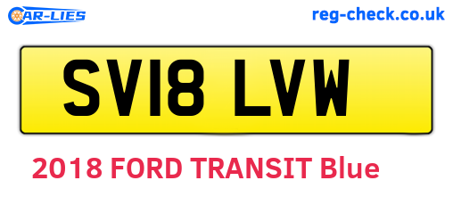 SV18LVW are the vehicle registration plates.