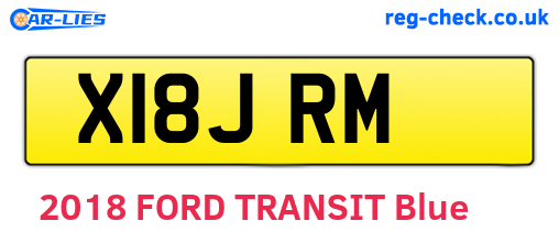X18JRM are the vehicle registration plates.