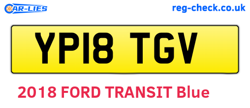 YP18TGV are the vehicle registration plates.