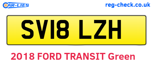 SV18LZH are the vehicle registration plates.