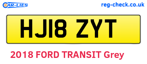 HJ18ZYT are the vehicle registration plates.