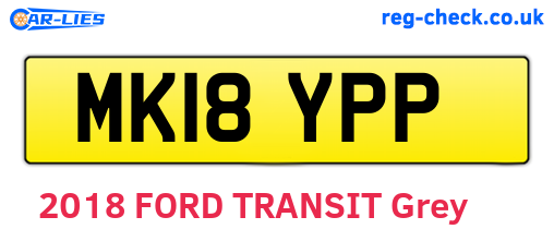 MK18YPP are the vehicle registration plates.
