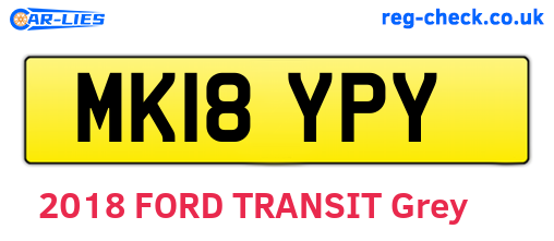 MK18YPY are the vehicle registration plates.