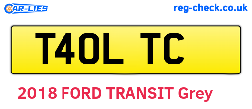 T40LTC are the vehicle registration plates.
