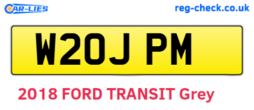 W20JPM are the vehicle registration plates.