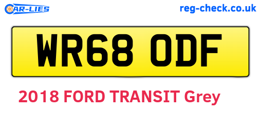 WR68ODF are the vehicle registration plates.