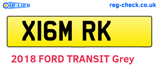 X16MRK are the vehicle registration plates.