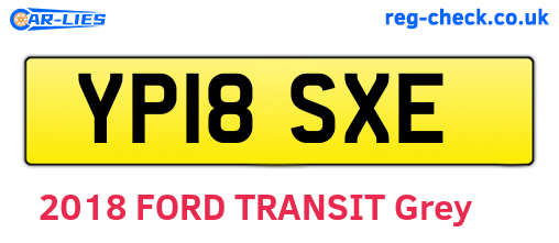 YP18SXE are the vehicle registration plates.