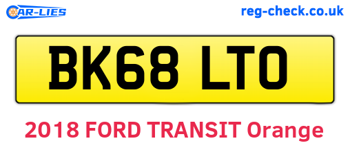 BK68LTO are the vehicle registration plates.