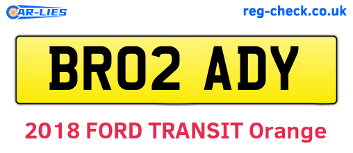 BR02ADY are the vehicle registration plates.