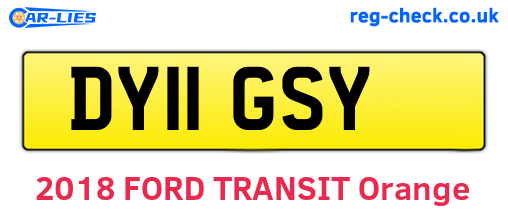 DY11GSY are the vehicle registration plates.