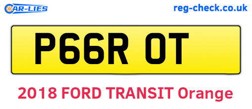 P66ROT are the vehicle registration plates.