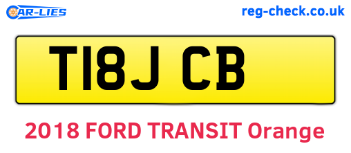 T18JCB are the vehicle registration plates.