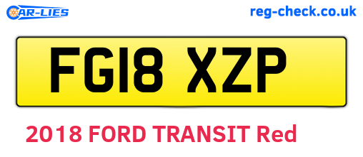 FG18XZP are the vehicle registration plates.