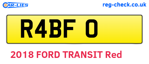 R4BFO are the vehicle registration plates.