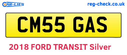 CM55GAS are the vehicle registration plates.