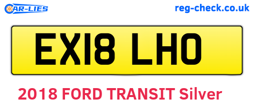 EX18LHO are the vehicle registration plates.