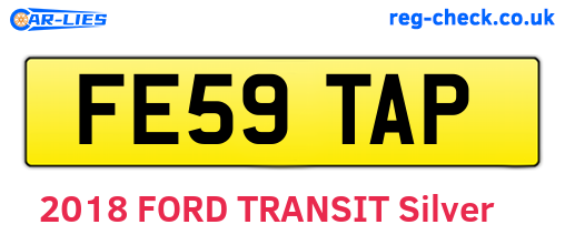 FE59TAP are the vehicle registration plates.