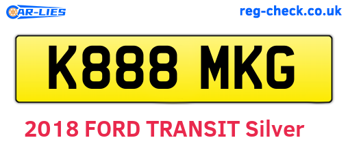 K888MKG are the vehicle registration plates.