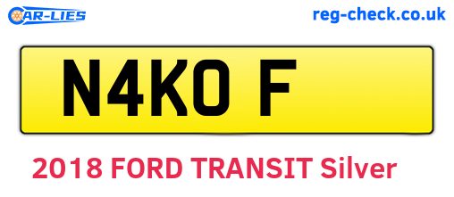 N4KOF are the vehicle registration plates.