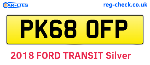 PK68OFP are the vehicle registration plates.