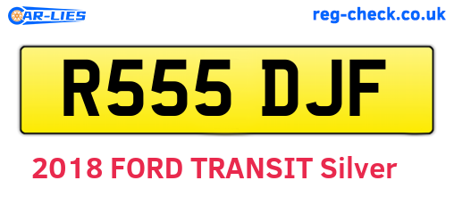 R555DJF are the vehicle registration plates.