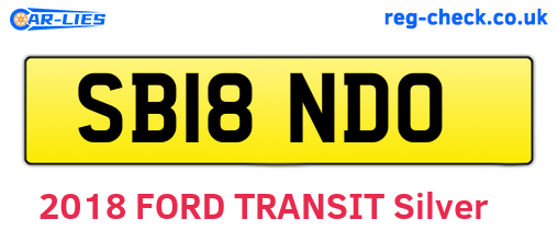 SB18NDO are the vehicle registration plates.