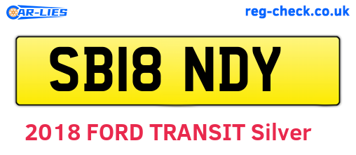 SB18NDY are the vehicle registration plates.