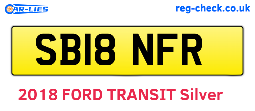SB18NFR are the vehicle registration plates.