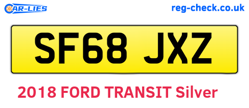 SF68JXZ are the vehicle registration plates.