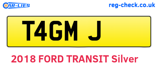 T4GMJ are the vehicle registration plates.