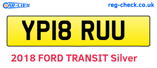 YP18RUU are the vehicle registration plates.
