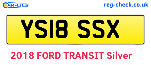 YS18SSX are the vehicle registration plates.